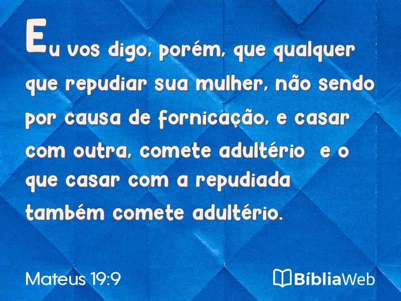 Mateus 19:9 em imagem para compartilhar