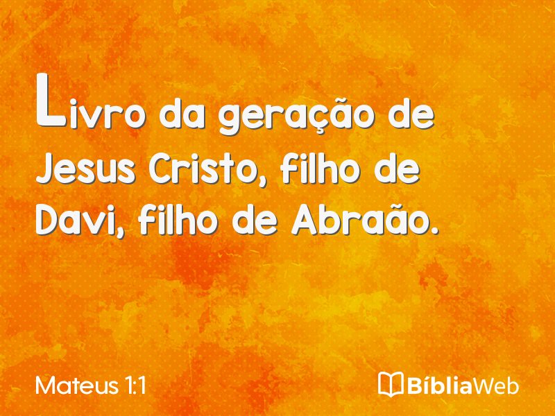 Mateus 1:1 em imagem para compartilhar