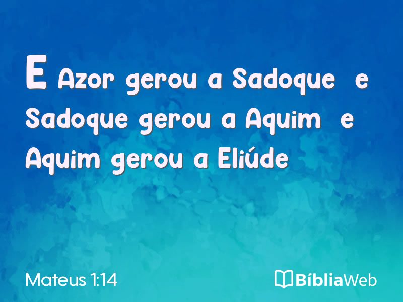 Mateus 1:14 em imagem para compartilhar