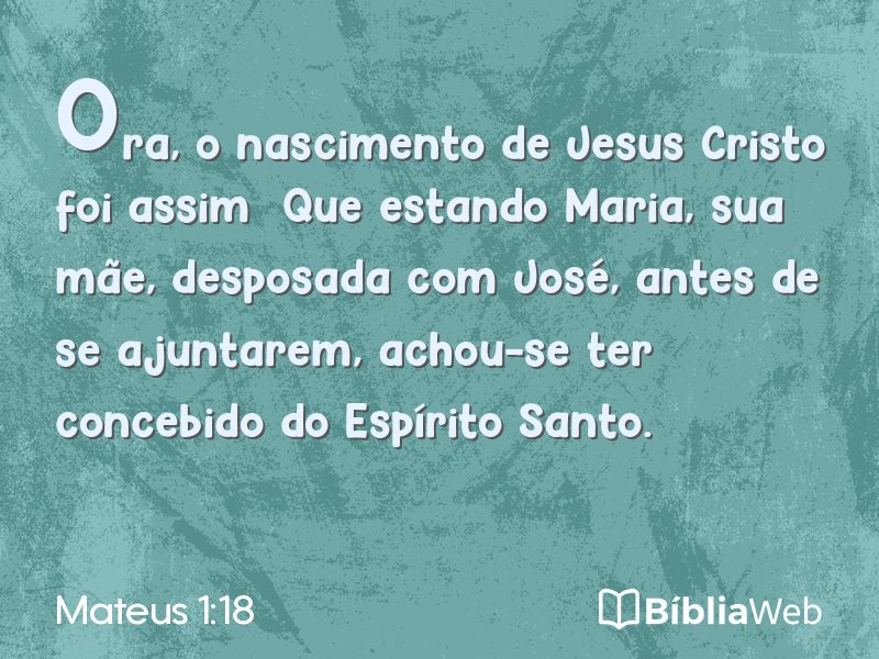 Mateus 1:18 em imagem para compartilhar
