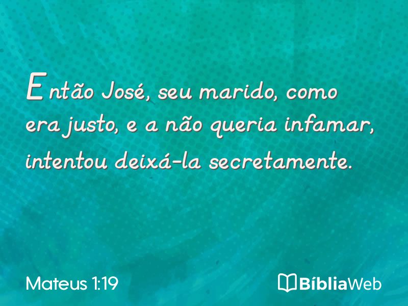Mateus 1:19 em imagem para compartilhar