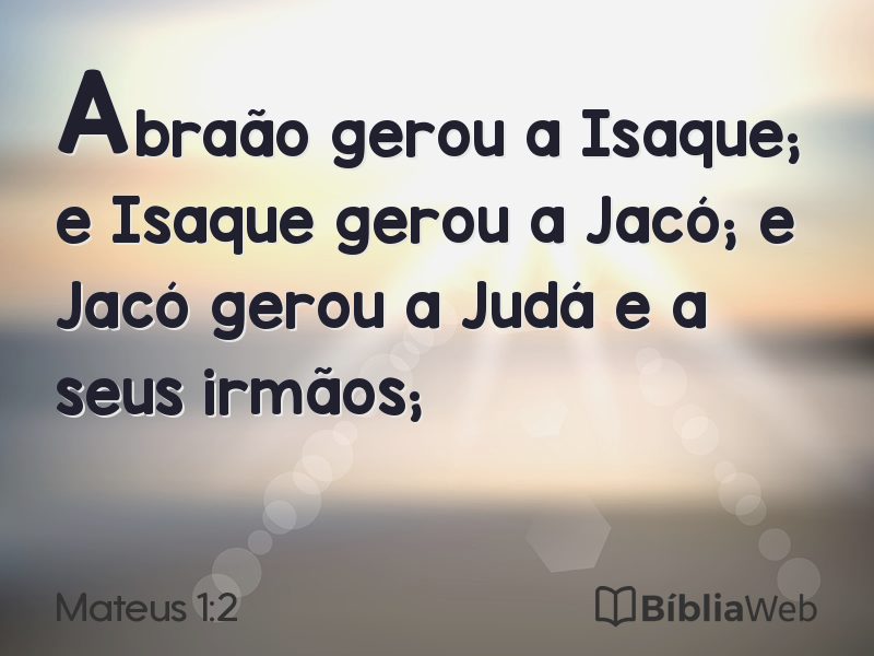 Mateus 1:2 em imagem para compartilhar