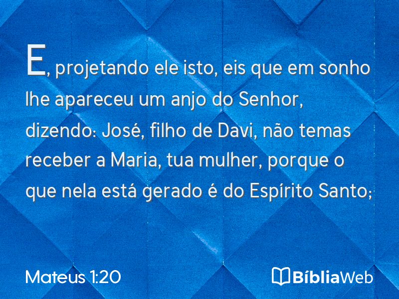 Mateus 1:20 em imagem para compartilhar