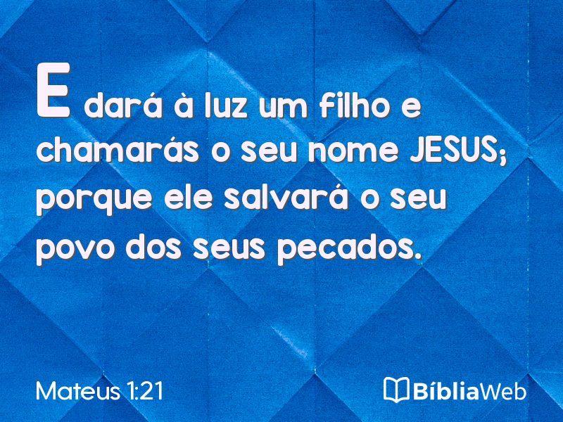 Mateus 1:21 em imagem para compartilhar