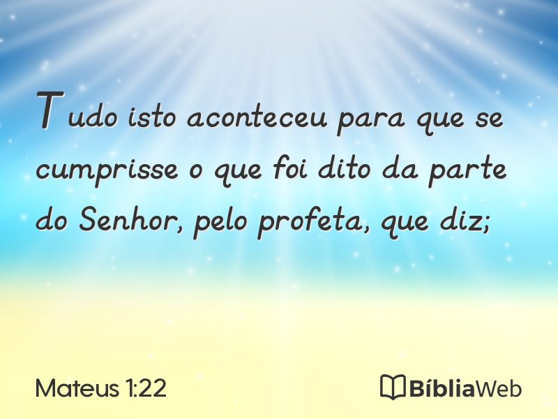 Mateus 1:22 em imagem para compartilhar