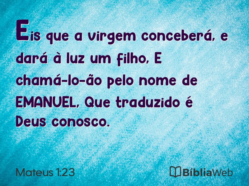 Mateus 1:23 em imagem para compartilhar