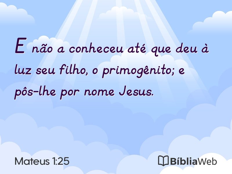 Mateus 1:25 em imagem para compartilhar