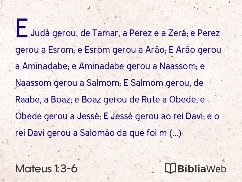Mateus 1:3-6 em imagem para compartilhar