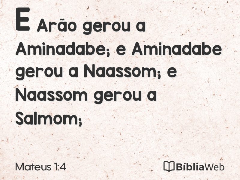 Mateus 1:4 em imagem para compartilhar