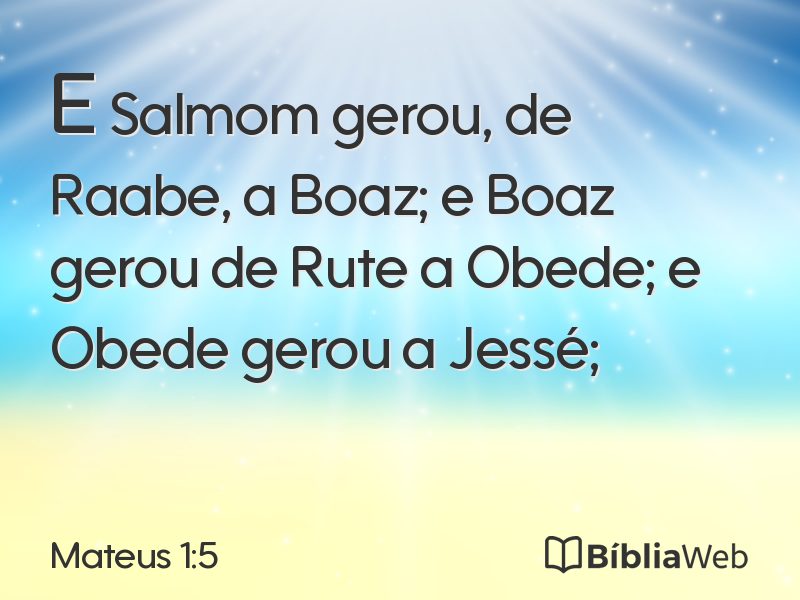 Mateus 1:5 em imagem para compartilhar