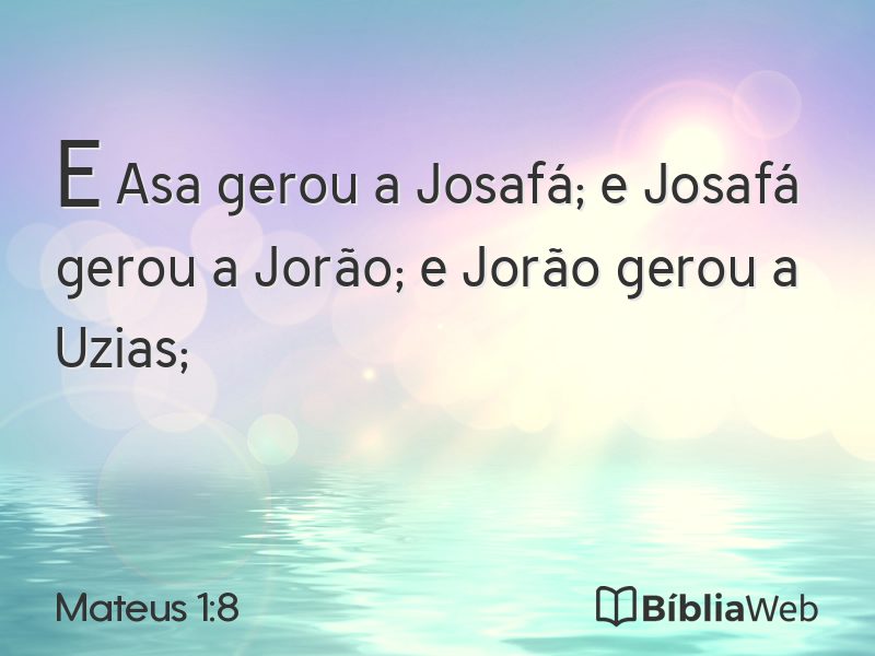 Mateus 1:8 em imagem para compartilhar
