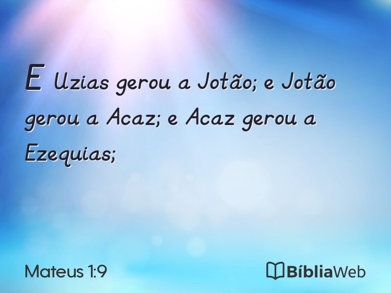 Mateus 1:9 em imagem para compartilhar