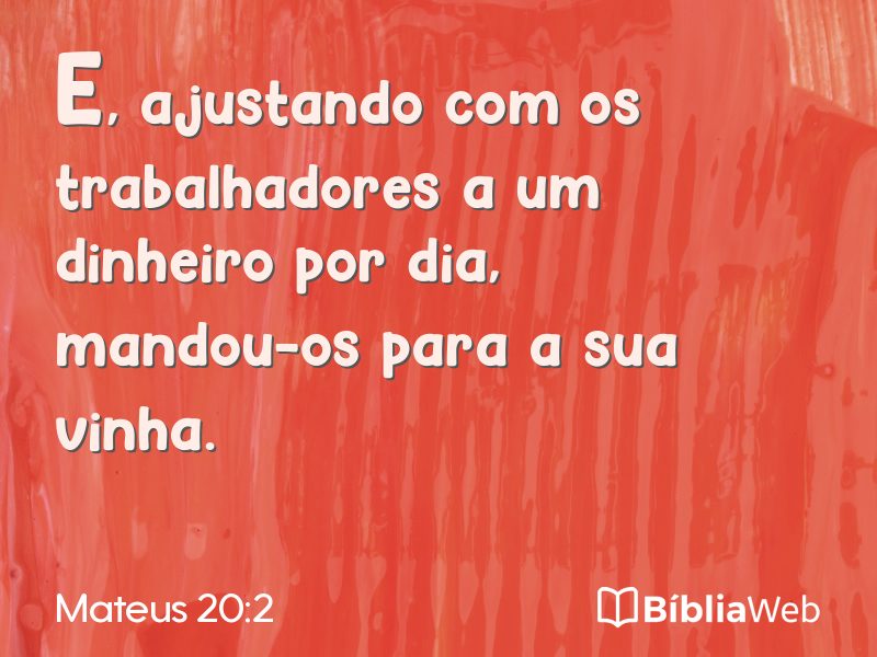 Mateus 20:2 em imagem para compartilhar