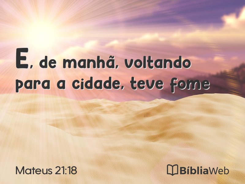 Mateus 21:18 em imagem para compartilhar