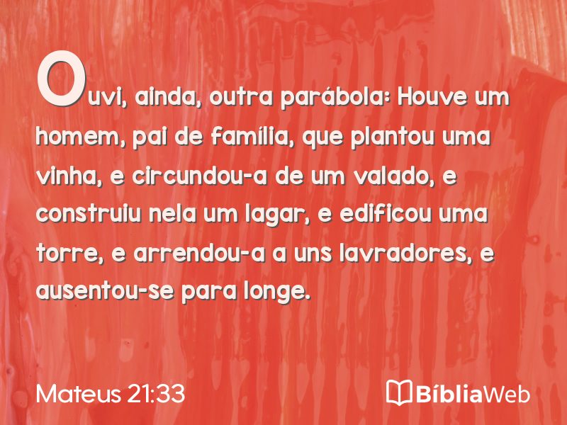 Mateus 21:33 em imagem para compartilhar
