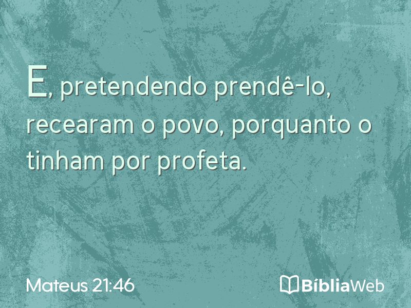Mateus 21:46 em imagem para compartilhar