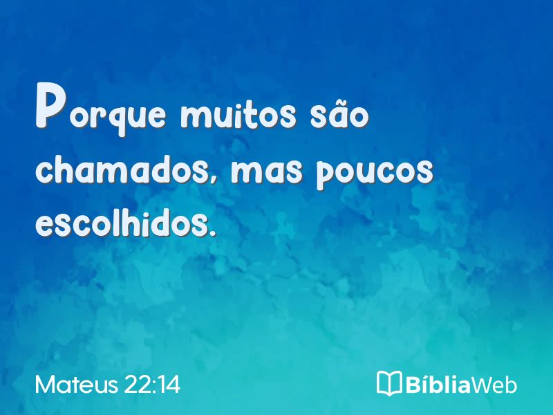 Mateus 22:14 em imagem para compartilhar