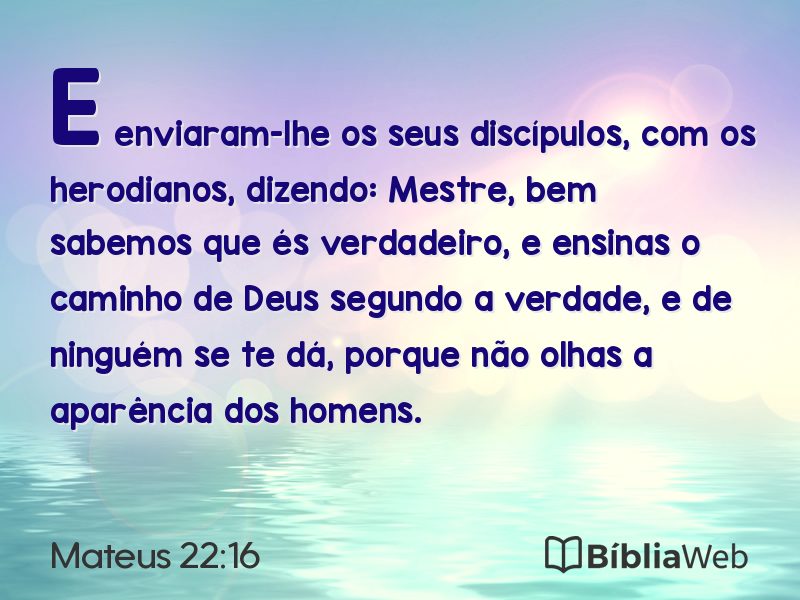 Mateus 22:16 em imagem para compartilhar