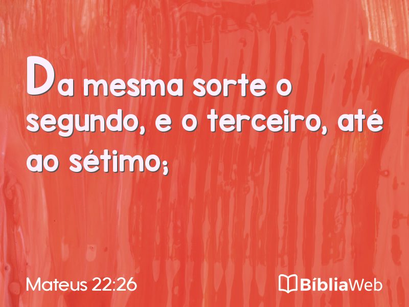 Mateus 22:26 em imagem para compartilhar