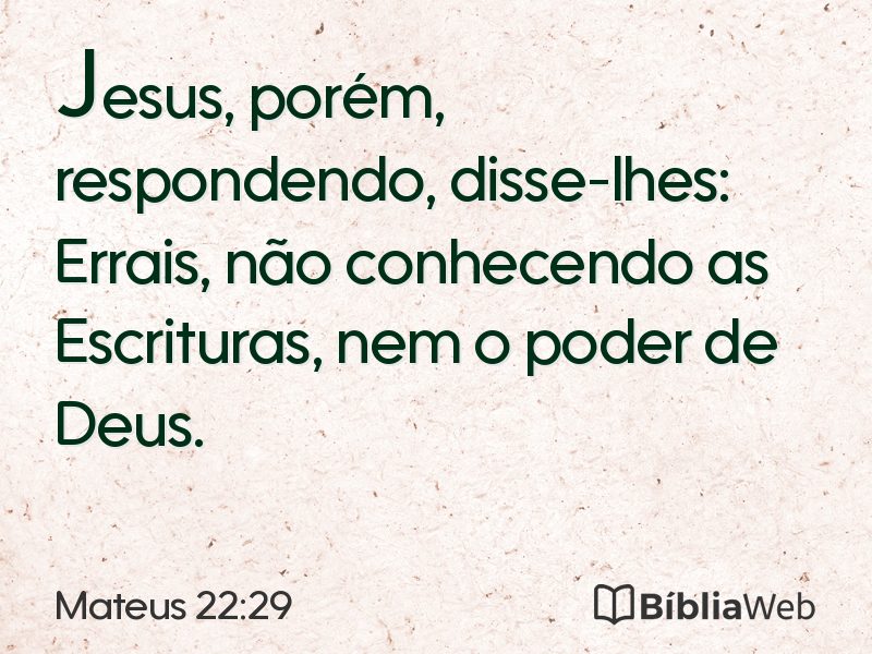 Mateus 22:29 em imagem para compartilhar