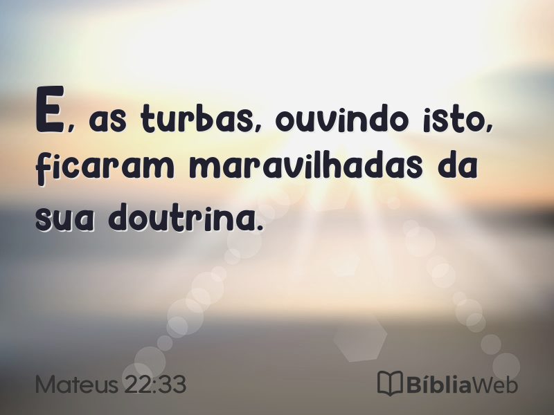 Mateus 22:33 em imagem para compartilhar