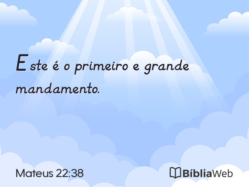 Mateus 22:38 em imagem para compartilhar