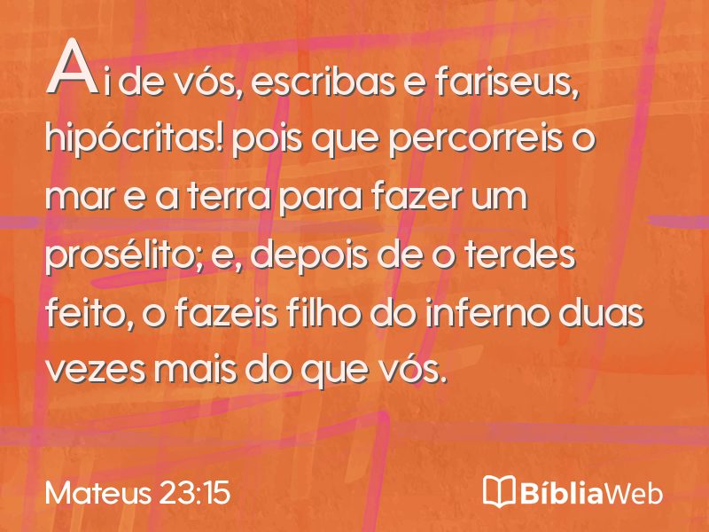 Mateus 23:15 em imagem para compartilhar