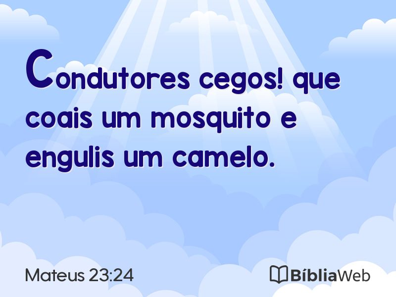 Mateus 23:24 em imagem para compartilhar