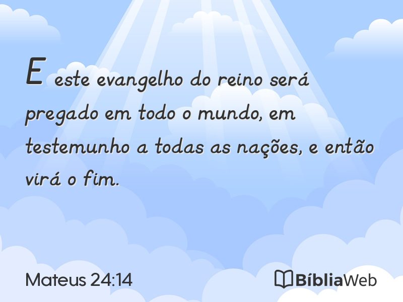 Mateus 24:14 em imagem para compartilhar
