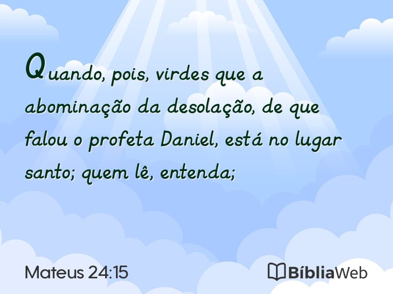 Mateus 24:15 em imagem para compartilhar