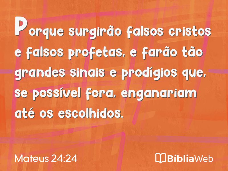 Mateus 24:24 em imagem para compartilhar