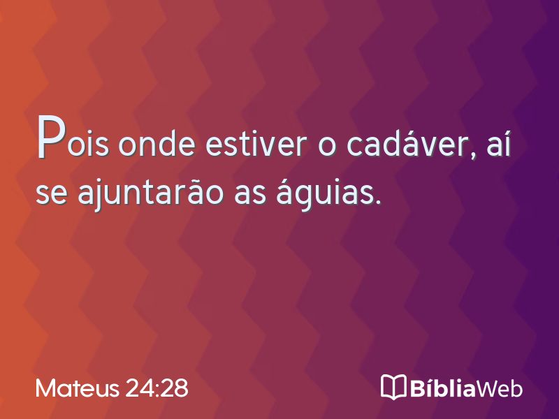 Mateus 24:28 em imagem para compartilhar