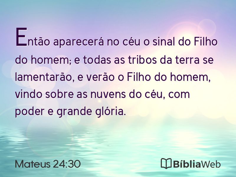 Mateus 24:30 em imagem para compartilhar