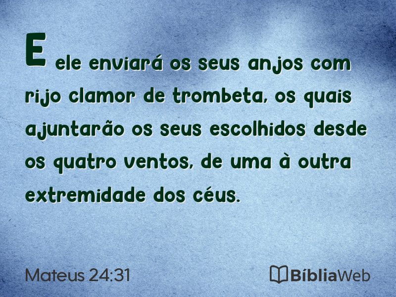 Mateus 24:31 em imagem para compartilhar