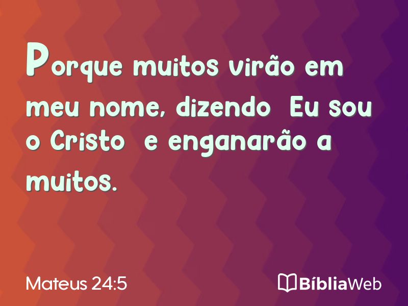 Mateus 24:5 em imagem para compartilhar