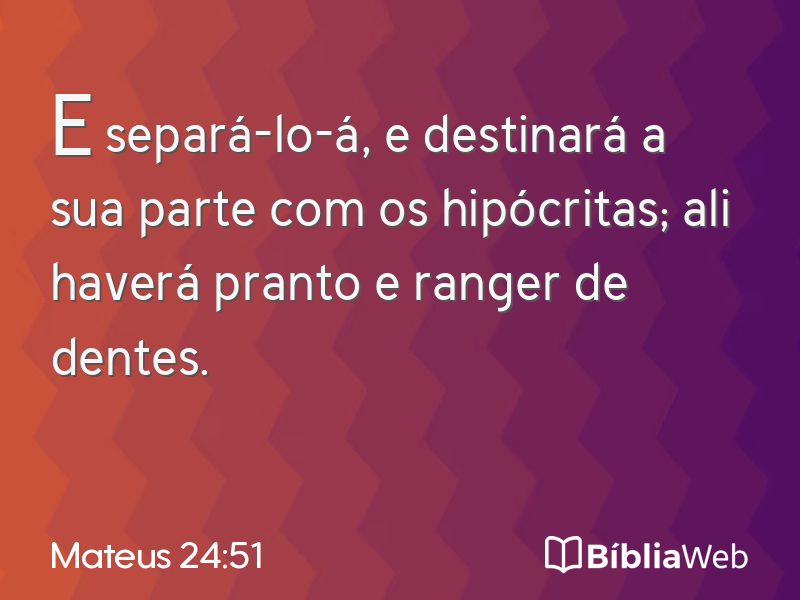 Mateus 24:51 em imagem para compartilhar