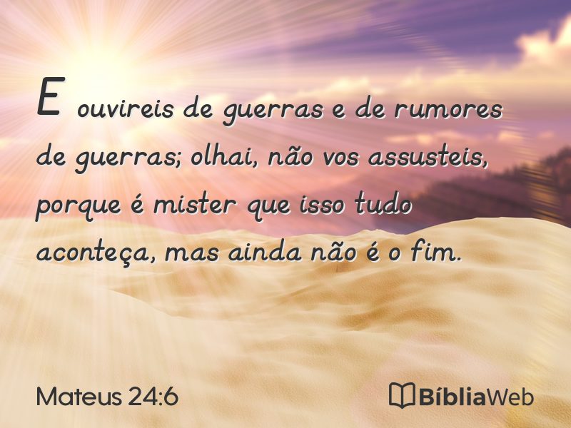 Mateus 24:6 em imagem para compartilhar