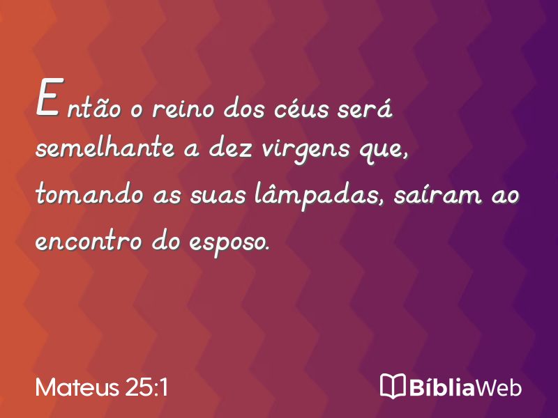 Mateus 25:1 em imagem para compartilhar