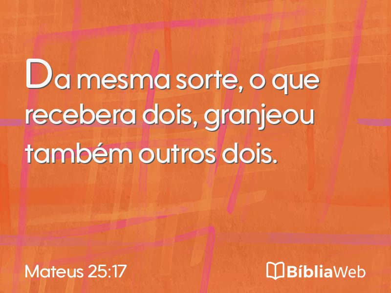 Mateus 25:17 em imagem para compartilhar