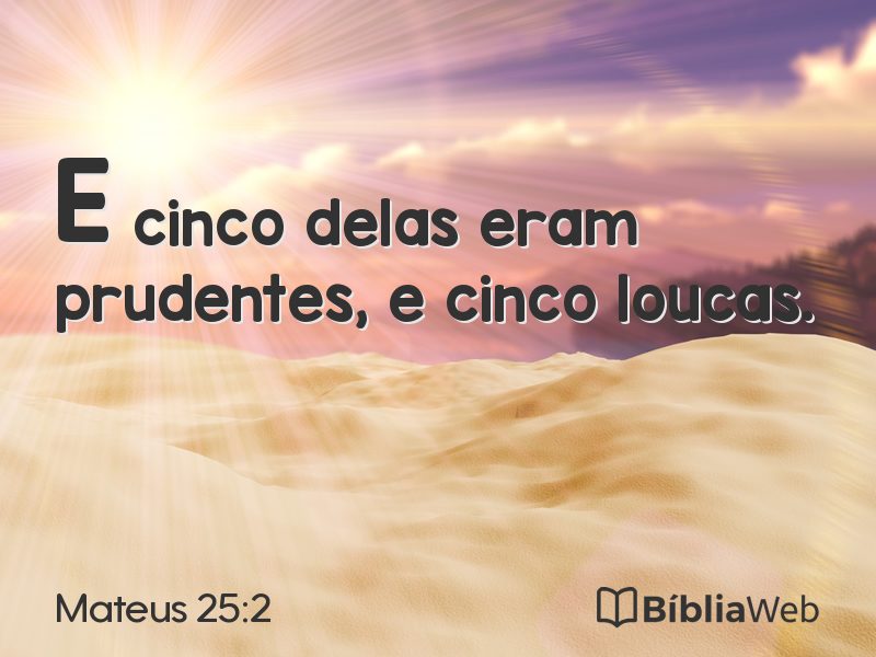 Mateus 25:2 em imagem para compartilhar