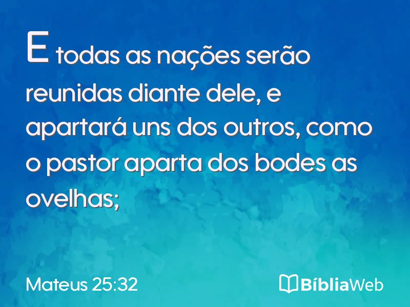 Mateus 25:32 em imagem para compartilhar