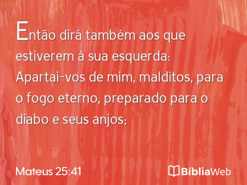 Mateus 25:41 em imagem para compartilhar