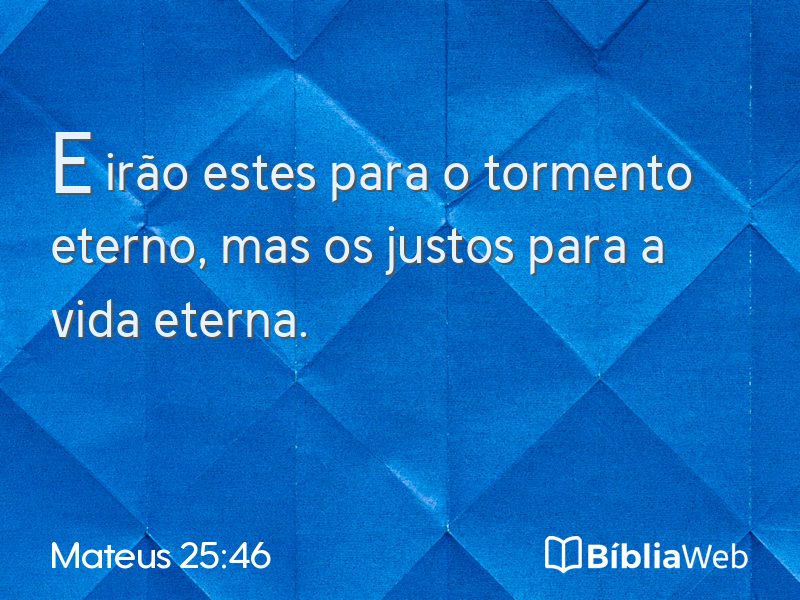 Mateus 25:46 em imagem para compartilhar