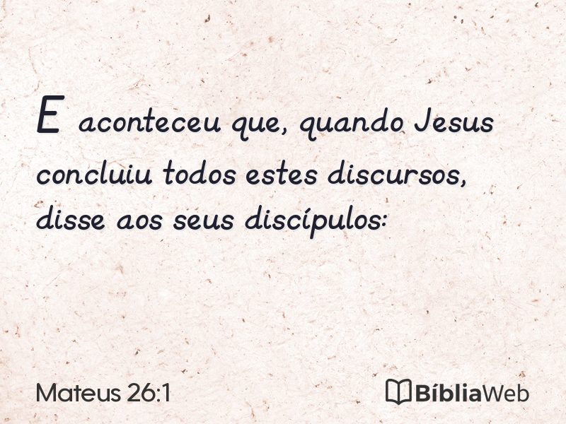 Mateus 26:1 em imagem para compartilhar