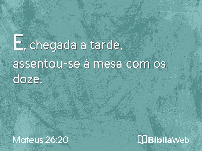 Mateus 26:20 em imagem para compartilhar