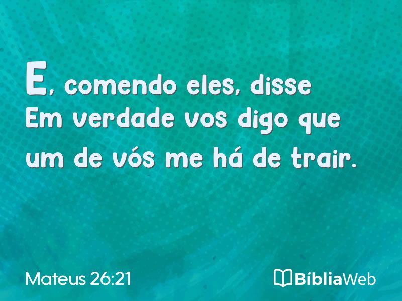 Mateus 26:21 em imagem para compartilhar