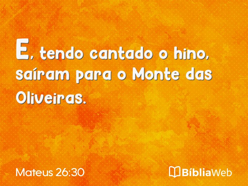 Mateus 26:30 em imagem para compartilhar