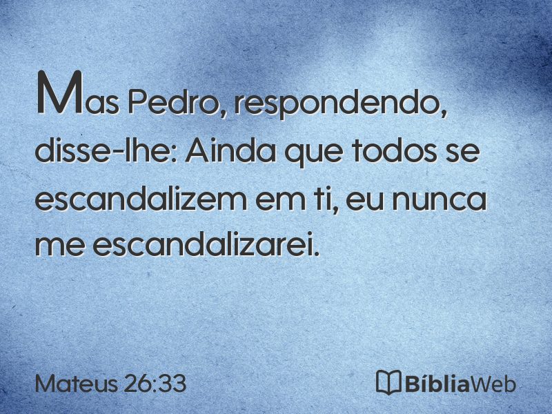 Mateus 26:33 em imagem para compartilhar