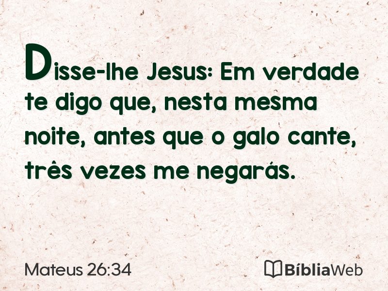 Mateus 26:34 em imagem para compartilhar