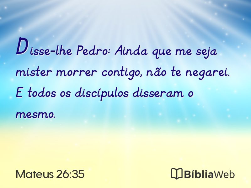 Mateus 26:35 em imagem para compartilhar